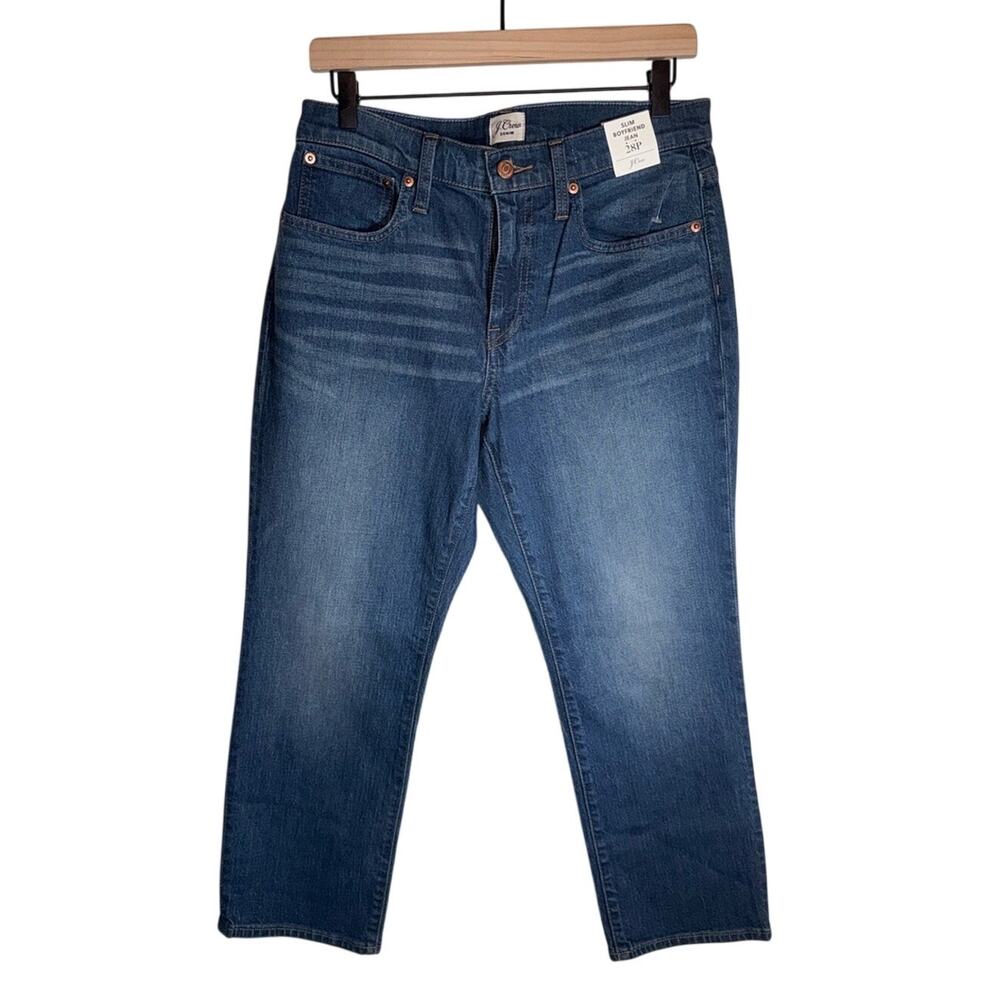 NWT J. CREW Slim Boyfriend Jean date night classic structured denim jeans 28P